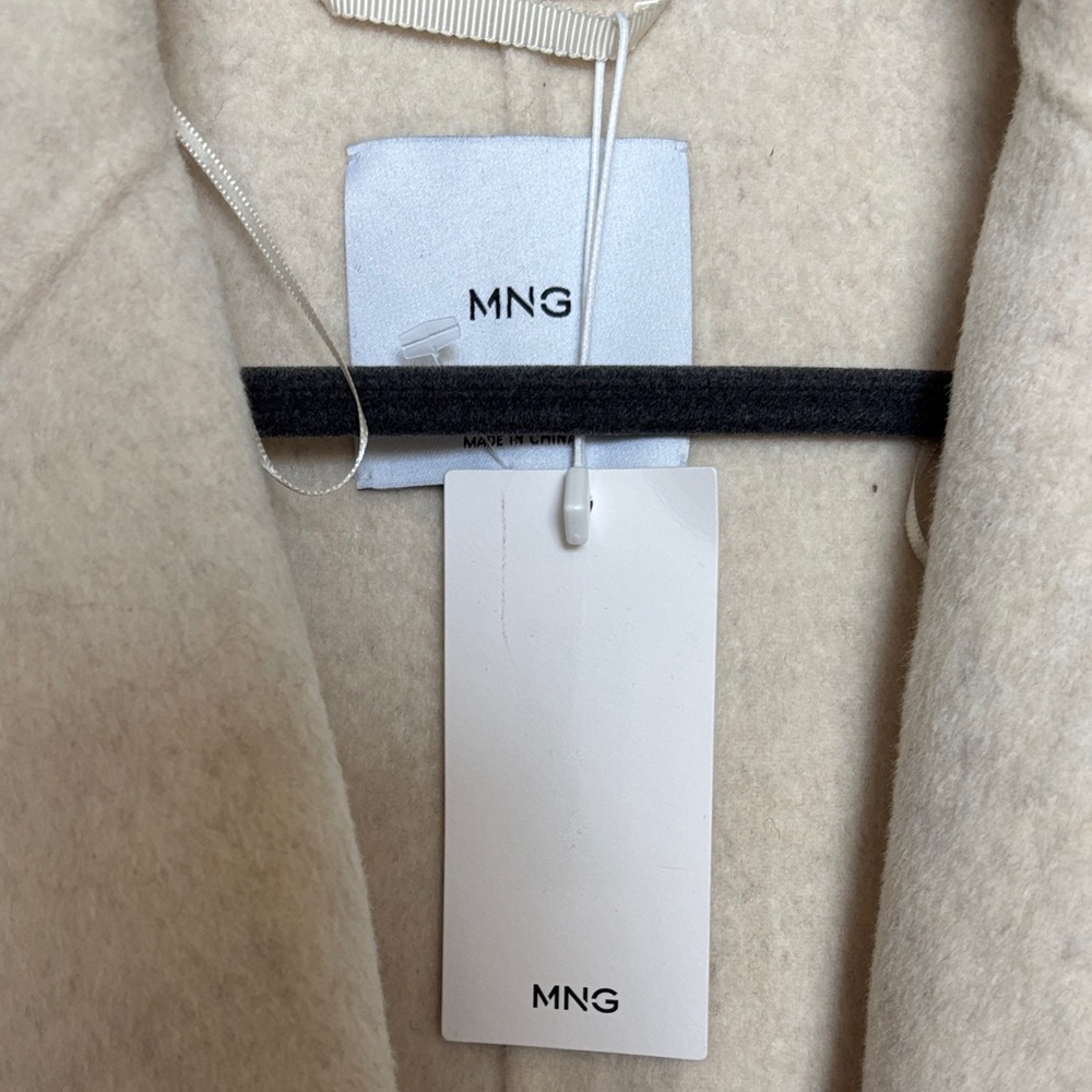 Mango Elegant Cream Long Coat, new with tags - Picture 2 of 7